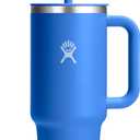 Hydro Flask Travel Tumbler with Handle, Lid and Straw - Insulated Stainless Steel in 40 Oz Cascade