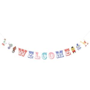 Cheerland Circus Banner Welcome To The Circus Banner Kids Birthday Party Decorations Animal Garland Carnival Theme Classroom Circus Door Decoration Lion Hanging Wall Decor Baby Shower Party Supplies