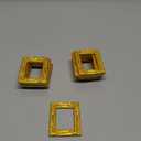 uxcell 10pcs Vintage Resin Picture Frames, Mini Tiny Photo Frame Rectangle Jewelry Display Prop for DIY Table Top Photography Wedding Decor, Gold, 1.5 x 1.2