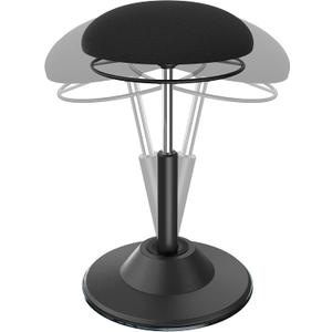 Adjustable Standing Desk Chair - Active Sitting Wobble Stool for Core Strength & Posture, 360° Swivel Leaning Perch Seat for Adults Home Office, Black