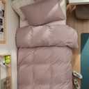 Bedsure Duvet Cover Twin/Twin XL Size - Soft Double Brushed Bedding Set for Kids & Adults, Zipper Closure, 2 Pieces, Includes 1 Duvet Cover (68"x90") & 1 Pillow Sham, NO Comforter, Dusty Rose