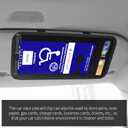 Handicap Placard Holder for Car, Disabled Parking Permit Sign Protector for Car Visor Auto Card Clip with Pen Holder, Note Paper Card Slot, Elastic Strap (2, Black)