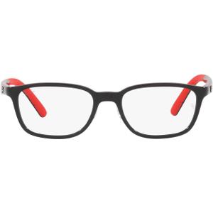 Ray-Ban Kids' RY1617D Rectangular Prescription Eyewear Frames, Black/Demo Lens, 49 mm