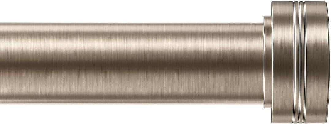 Heavy Duty Curtain Rods for Windows 18 to 144 Inch, Adjustable Length 1 Inch Diameter Window Curtain Rod with Aluminium Finials, Sand Nickel