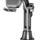 Cup Holder Phone Mount, [No Shaking & Height-Adjustable Pole] Cup Phone Holder for Car, Cell Phone Cradle for iPhone iPhone14, Samsung and More Smart Phone(Black)