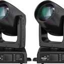 BETOPPER 150W Moving Head DJ Lights with Beam 12 GOBO 12 Colors 1 Prism Plate DMX Sound Activated Stage Light for DJ Party Bar Wedding Stage Lighting (2 Pack)