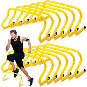 Wettarn 12 Pcs 9" Speed Training Agility Hurdles for Athletes Reliable Training Hurdle Plyometric All Purpose Practice Equipment for Soccer Basketball Football