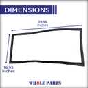 Upgraded Whole Parts Refrigerator French Door Gasket (Black) Part # W11368721 - Compatible with Some Amana, Jenn Air, Kenmore, Kitchen Aid, Maytag and Whirlpool Refrigerators, W11368721 (S)