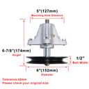 Spindle Assembly for Cub Cadet MTD 918-04822A 918-04822B 618-04822 918-04889 30-8001 14328 82-058 Lawn Mower Deck Fit Most 42in and 30in Mini Riders with Pulley Tapped Bolt Zerk Fitting
