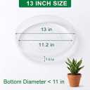 RooTrimmer 5 Pack 13 Inch Clear Plant Saucers for Pots,Thick Heavy Duty Plastic Plant Trays,Transparent Drip Trays for Indoor & Outdoor Plants