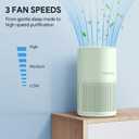 FULMINARE 2 Pack Air Purifiers for Home Bedroom H13 True HEPA Air Purifier, 3 Speeds, Timer, 24dB Quiet Air Cleaner With Night Light, Portable Small Desk Air Purifier for Smoke, Kitchen, Office, Green
