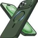 Faiono Magnetic for iPhone 17 Pro Case [Full Camera Protection][Military-Grade Protection][Compatible with MagSafe] Shockproof Protective Slim Phone Case for iPhone 17 Pro, Forest Green