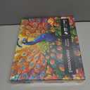 Stained Glass Peacock Puzzles for Adults 1000 PiecesMosaic Bird Peacock Garden Flower Jigsaw Puzzle ArtColorful Impossible Hard Challenge for Adults