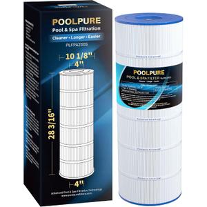 POOLPURE PLFPA200S Filter Replaces PA200S, Hayward CX200XRE, Hayward SwimClear C200S, Ultral-D5, 200 sq.ft Filter Cartridge 1 Pack