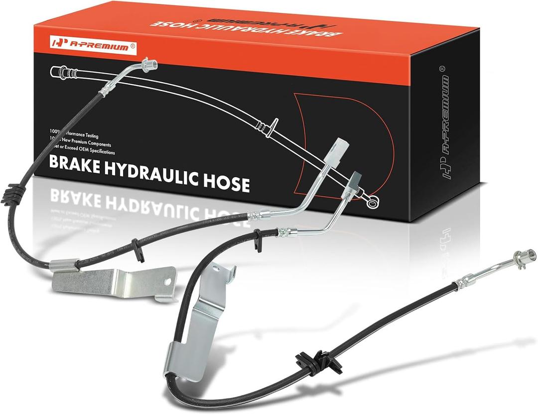 A-Premium Rear Side Brake Hydraulic Hose Compatible with Select Chevrolet and GMC Models - C4500 Kodiak/C5500 Kodiak 2003-2009, C4500 Topkick/C5500 Topkick 2003-2009 - Replace# 10369358(Pack of 2)