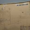 SONGMICS 50.2-Gallon (190 L) Laundry Basket with Wheels, Rolling Round Heavy-Duty Laundry Hamper Cart with Steel Frame and Removable Bag, 2 Locking Wheels, Cream White and Metallic Silver URLS01MZ