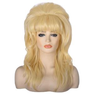 50s Beehive Wigs for Women | Blonde Bouffant Big Synthetic Hair Wigs for 60s 80s Married Housewife Vintage Costume Cosplay Halloween Party