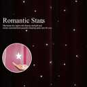 Dreamy Star Cutout Blackout Curtains with White Sheer,Double Layer Curtains for Girls Bedroom, Hollow Out Drapes for Nursery (2 Panel,52Wx72L,Pink)
