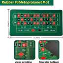 Roulette Wheel Game Set with 16" Black Wheel & 35"x18" Green Mat - Casino Tabletop Party Game for Adults, Families, Friends, Portable Casino Night Set, Premium Gift Ideas, Ages 14 and Up, Small