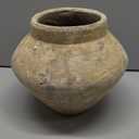 Briful Large Rustic Ceramic Vase with Distressed Finish, 8.2'' Tall Wide-Belly Decorative Flower Vases with Felt Pads, Retro Style Pottery for Home Decor, Table Centerpiece, Yellow Brown