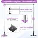 EMART Backdrop Stand Heavy Duty, 10x10Ft Pipe and Drape Backdrop Stand, Stable Background System Kit with 2 Metal Bases, 12 Stainless Steel Poles for Parties, Wedding, Birthday, Photography