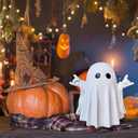 Halloween Ghost Figurine, Resin Cute Finger Ghost Statue, Funny Decor for Halloween Decorations Desk Indoor and Porch Spooky Home Decor (Styl 5)