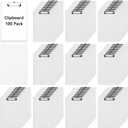 Handepo 100 Pack White Plastic Clipboards A4 Letter Size Bulk Clipboards