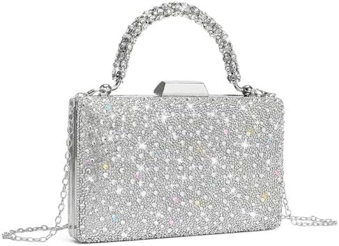 CARIEDO Women's Sparkling Clutch Purse Elegant Glitter Evening Bags Bling Evening Handbag for Dance Wedding Party Prom Bride