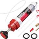 200CC Automotive Fluid Extractor Syringe Pump with Long Hose and Extension Tubes, Oil Extractor Fluid Pump Oil Evacuator and Dispenser Pump for Engine Oil, ATF, Coolant, Brake & Power Steering Fluids