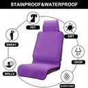 INFANZIA Premium Waterproof Seat Cover Towel Protector Neoprene Universal Fit, Upgraded 100% Washable & Removable Non-Slip Sweat Carseat Towel Covers, Perfect for Gym/Yoga/WorkoutPurple,2PCS