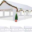 COBIZI 20x30 Party Tent Heavy Duty Waterproof Outdoor Gazebo White Event Shelter Wedding Canopy for Parties BBQ Commercial with Removable Sidewall Windows, Powder Coating (Better Than Galvanized)