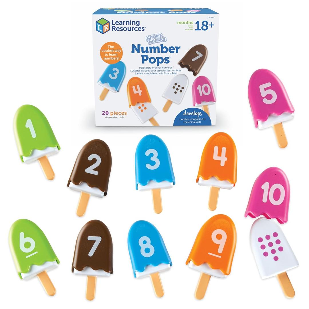 Learning Resources Smart Snacks Number Pops - Sorting Toys, Stacking Montessori, Classroom Must Haves, Math Manipulatives, Matching Games, Fine Motor Preschool, Speech Therapy