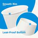 RACETOP Paper Coffee Cups 12 oz 500 pack, Paper Cups Disposable, Hot Coffee Cups, Ideal for Coffee, Beverages (12oz 500 pack white)