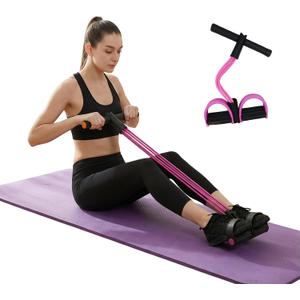Upgraded Durable 6-Tube Pedal Resistance Strap with Handle, Natural Rubber Fitness Resistance Strap, Multifunctional Fitness Strap, Suitable for Abdominal, Waist, arm, and Leg Shaping Training