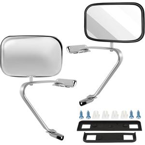 ECCPP Manual Side View Mirrors Plastic Pair Set for Ford for F-Series for F150 for F350 Bronco Pickup Truck SUV