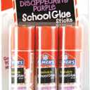 Elmer's Disappearing Purple School Glue Sticks, 0.21 oz Each, 3 Packs 