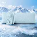 ZonLi Cooling Body Pillowcase for Hot Sleepers, Breathable Body Pillow Cover, Double-Sided Cooling Fabric, Soft Silky Touch, Ideal for Night Sweats, 20 x 54 Inch, Blue