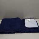 Smiry Luxury Chenille Bathroom Rugs 44x24, Extra Soft and Absorbent Shaggy Bath Mat, Machine Washable, Non-Slip Plush Carpet Runner for Tub, Shower, and Floor, Home Decor Accessories, Navy Blue