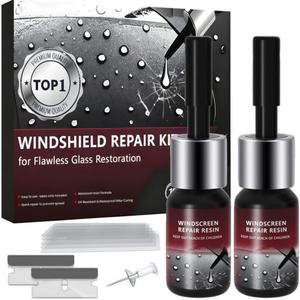 2025 New Windshield Repair Kit,Car Windshield Crack Repair Kit,Rock Chip Repair Kit for Fix Windows, Mirrors,Glasses,Nano Glass Repair Liquid