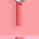 MOMAX Handheld Fan with Ice Cooling, 2 IN 1 Hand Fan, USB Rechargeable, 1-100 Stepless Adjustable Speed Mini Fan with 12000RPM, Portable Fan for Travel Outdoor, Gifts for Women (Pink)