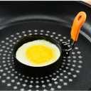 3.5" Egg Rings Set of 4 with Silicone Handle, Large Ring for Frying Eggs, Round Mold for English Muffins - Griddle Cooking Shaper for Indoor Camping Breakfast Sandwiches w/Silicone Oil Brush