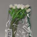 10 Pcs Fake Tulips Tulips Artificial Flowers Real Touch Fake Flowers Artificial Flower Bouquet for Home Table Party Wedding Decoration(White)