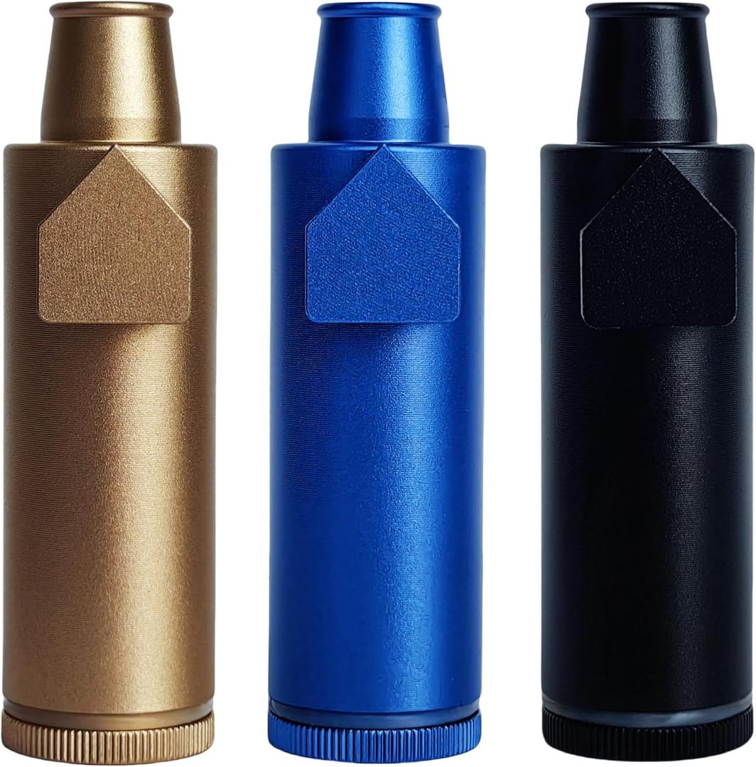 OMO High-capacity Metal Ieak-proof Bottle (3nd Generation Upgrade Version) (Black Blue GoldPortable Pepper Shaker (3 pack)