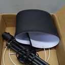 Floor Lamp Black, Standing Lamp, 58" Tall Lamps for Living Room, Simple Pole Lamp with Black Lampshade, On/Off Foot Pedal, Bright Dimming Light for Kids Room Bedroom Office Decor(Without Bulbs)