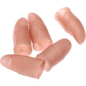 dophee Finger Magic Trick Fake Soft Thumb Tip Close Up Stage Show Prop Prank Toy (6Pcs)