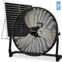 20" Large Solar Fan, Portable Battery Operated Floor Fan, 50W Rechargeable Solar Powered Wireless Camping Fan Outdoor, Waterproof, Hi-airflow, Cordless, for Outside Home Garage Gym Patio Travel