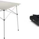 Coleman Outdoor Compact Folding Table, Sturdy Aluminum Camping Table with Snap-Together Design & Coleman Classic 1-Burner Butane Stove, Portable Camping Stove with Carry Case