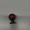 2Pcs Brass Cabinet Handles, Brass Walnut Drawer Pulls, Single Hole Handle, Kitchen Cabinets Door Knobs for Drawers Dresser Cupboard, Furniture Hardware Decor, Diameter: 29mm, Retro Coffee