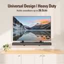 Mounting Dream Soundbar Mount, Heavy Duty Soundbar Wall Mount for Sound Bars with Holes/Without Holes Up to 26.5 LBS, Soundbar Bracket Height Adjust, No-Slip Base Holder Extends 3.44-6.06, MD5428