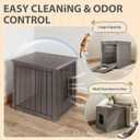 Cat Litter Box Enclosure, Hidden Litter Box with Openable Front Door, Outdoor Cat House Weatherproof, Side Table, Easy to Clean and Assembly, Dark Gray, 23.5"D x 18.5"W x 22.5"H
